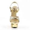 Pleaser - ECLIPSE619G Ankle strap sandal, Pole dance shoes - Pole dance shoes - Gold coloured Product image